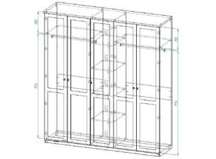 Шкаф распашной Софти - 10
