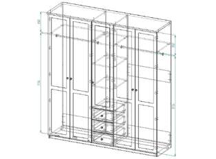 Шкаф распашной Софти 14
