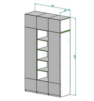 Шкаф распашной Дуглас 3