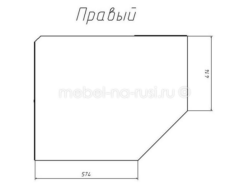 Шкаф uno угловой правый