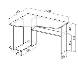 Компьютерный стол Триан-1.1