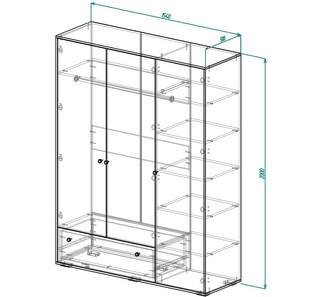 Шкаф распашной Монс 3