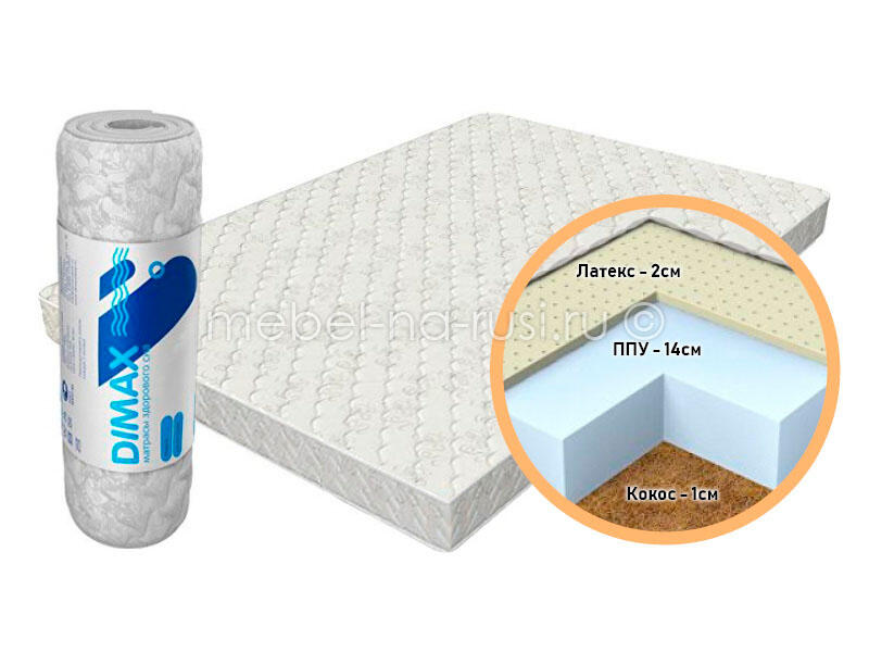 Матрас Dimax Практик Чип Ролл 14 Латекс Кокос