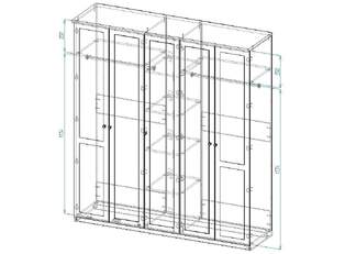 Шкаф распашной Софти 15