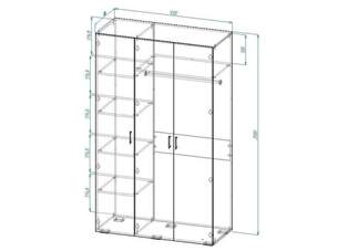 Шкаф распашной МНР 6