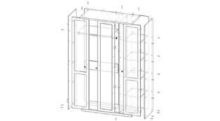 Шкаф распашной Софти 6