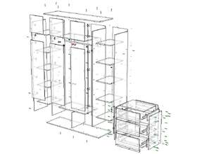 Шкаф распашной Скарлет 2