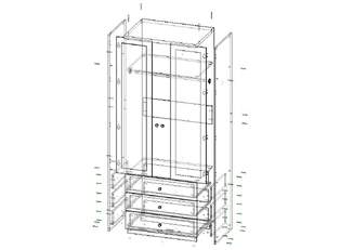 Шкаф распашной Софти 4