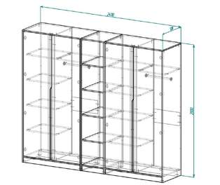 Шкаф распашной Монс 5
