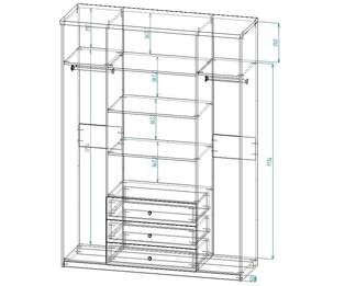 Шкаф распашной Софти 21