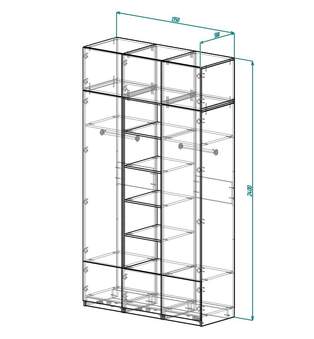 Шкаф распашной Дуглас 3