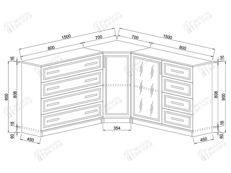 Комод угловой К 780