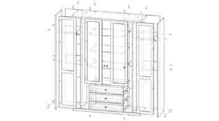 Шкаф распашной Софти 21