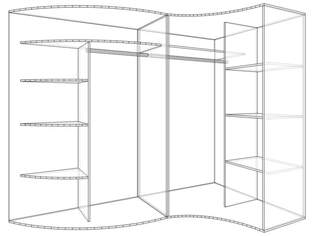 Шкаф угловой Радиусный К - 7