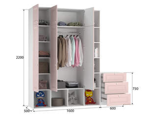 Шкаф распашной Скарлет 2