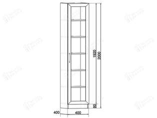 Шкаф-пенал Библиограф колонка - 1