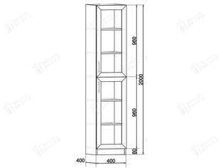 Шкаф-пенал Библиограф колонка - 2