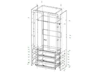 Шкаф распашной Софти 3