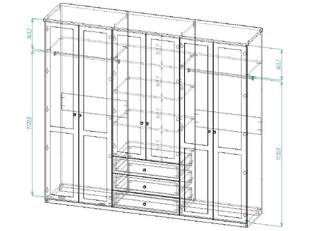 Шкаф распашной Софти 15