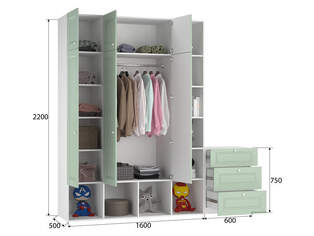 Шкаф распашной Скарлет 2