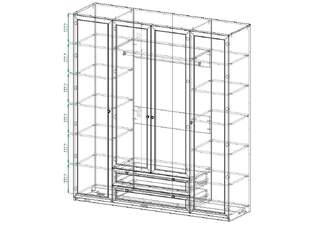 Шкаф распашной Канзас 7